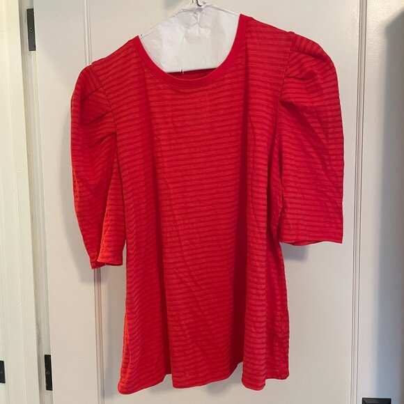 Who What Wear red puffy sleeve top XXL - Picture 2 of 5